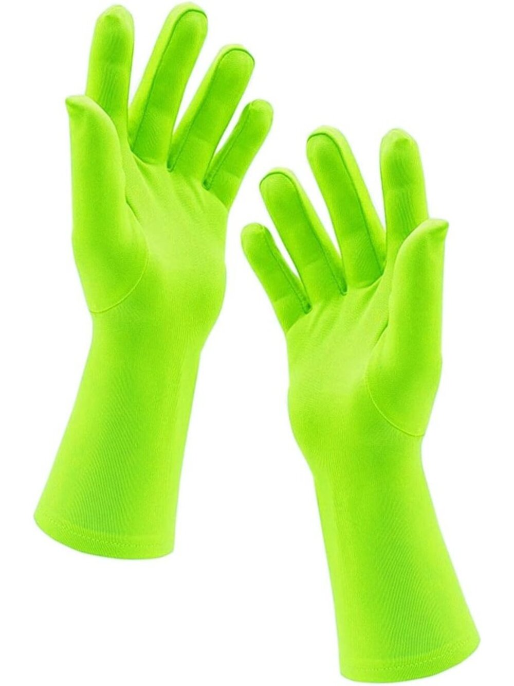 Men's and Women's Light Green Stretchy Length Banquet Spandex Short Party Gloves